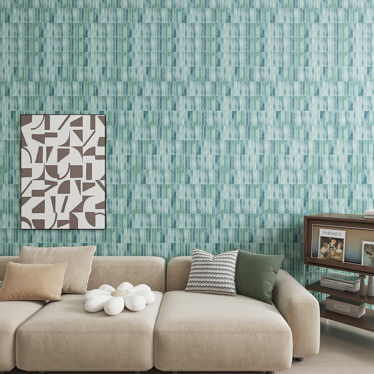 Teal Glossy Fluted Ceramic 4x12 Wall Tile