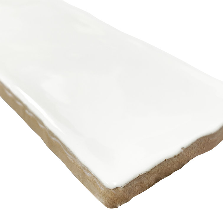 White Glossy 3x12 Rectified Ceramic Wall and Floor Tile
