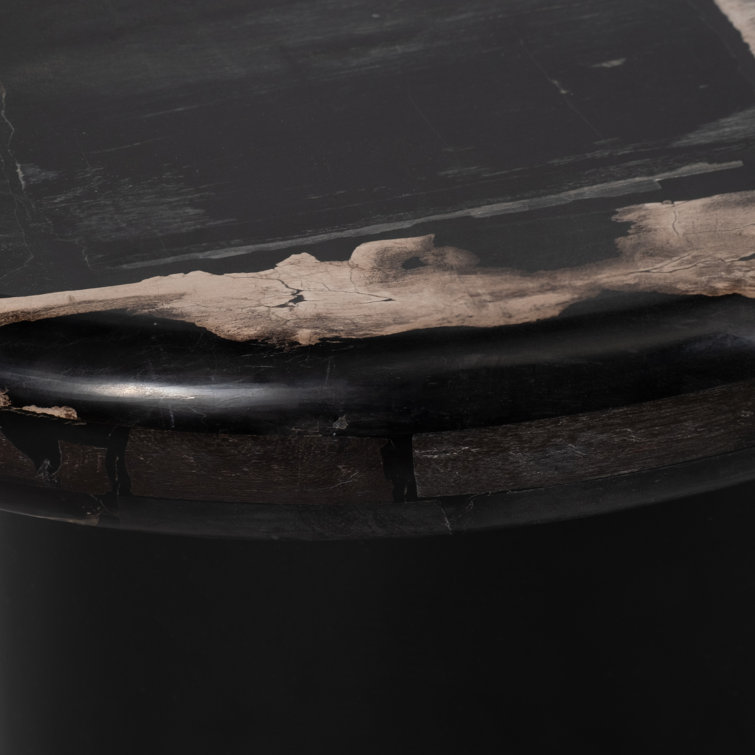 Aphra Black Solid Wood Free Form Coffee Table