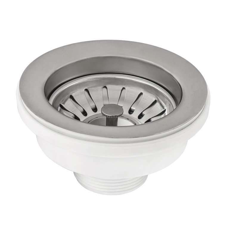 Stainless Steel and PVC Kitchen Sink Basket Strainer Drain Assembly
