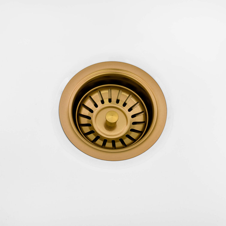 Matte Gold Satin Brass Kitchen Sink Basket Strainer