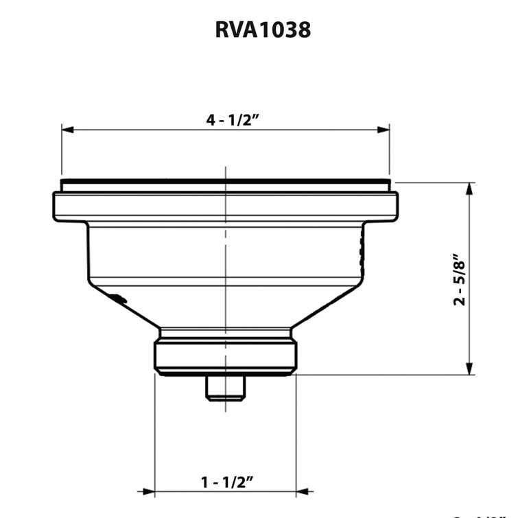 Matte Black Durable Polymer Kitchen Sink Strainer Assembly