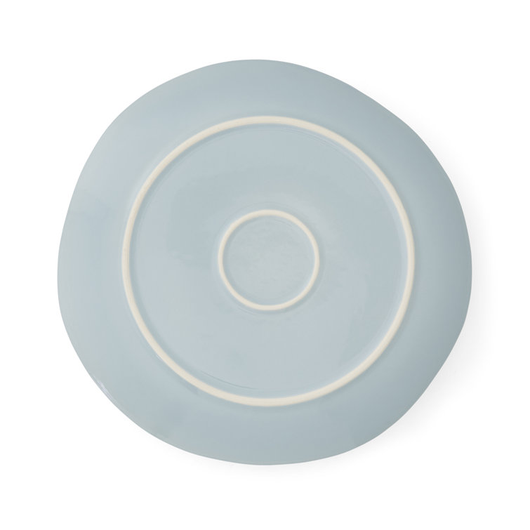 Robin's Egg Blue Ceramic Round Platter Dish, 13-Inch