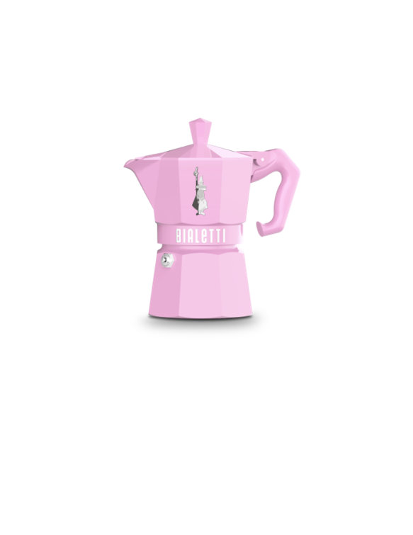 Pink 3-Cup Vintage Style Espresso Coffee Maker
