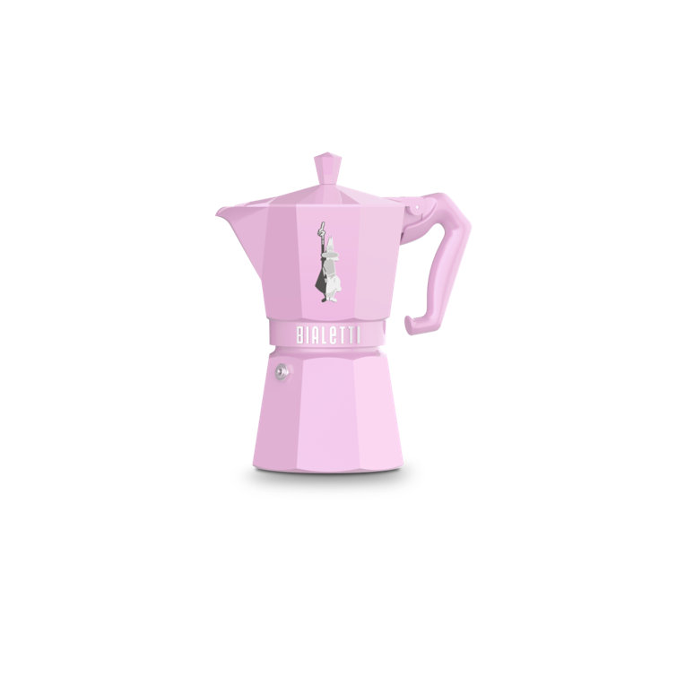 Pink 6-Cup Vintage Style Moka Espresso Maker