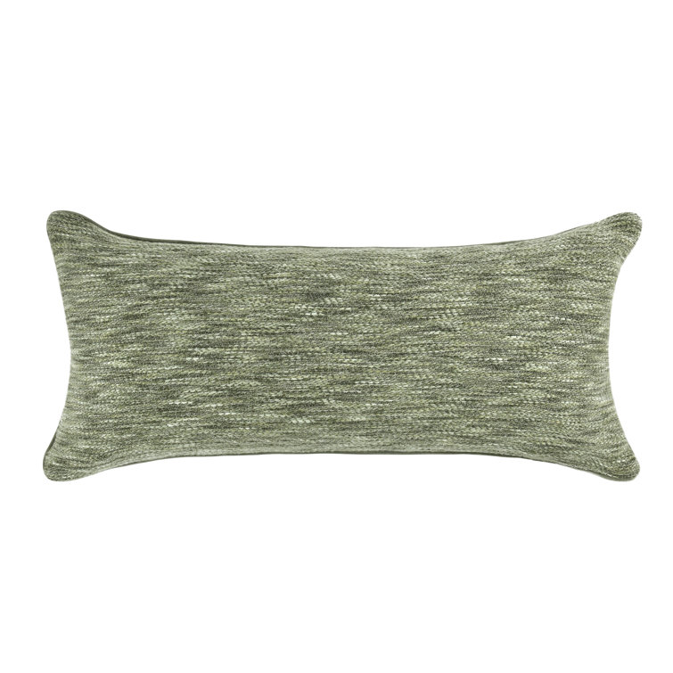Sharma 22" Cedar Green Cotton Blend Throw Pillow