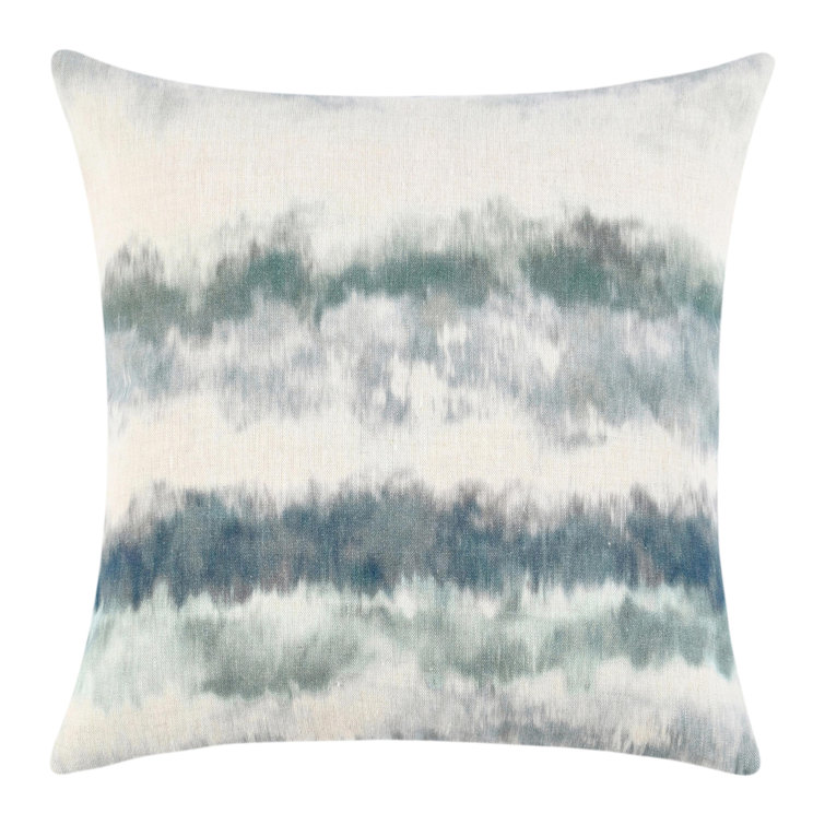 Horizon Abstract Multicolor Linen Square Throw Pillow