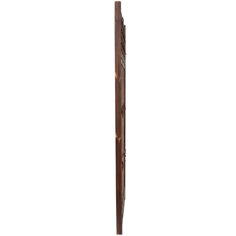 6 ft. Dark Bamboo and Wood Japanese Zen Garden Fence Panel