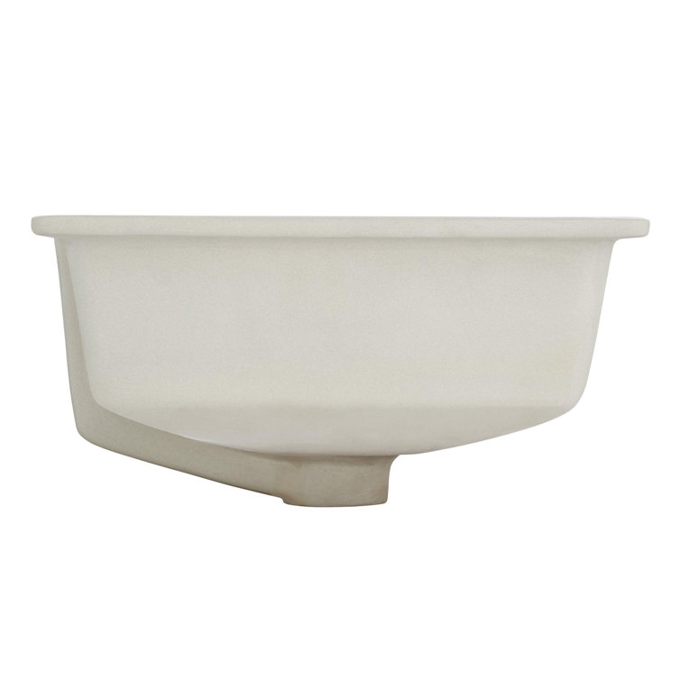 Euric 20" White Ceramic Rectangular Undermount Bathroom Sink