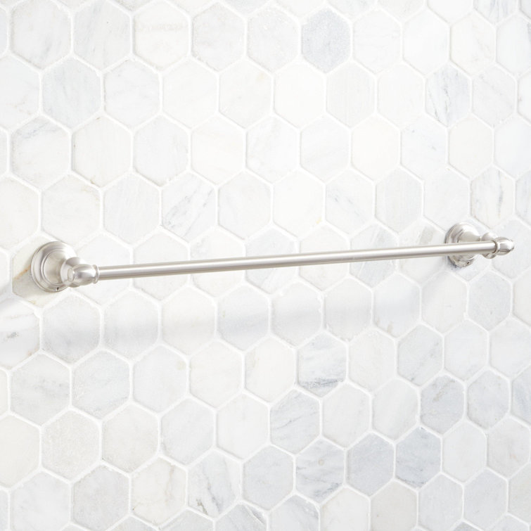 Beasley 24" Brushed Nickel Wall Mounted Single Bar Towel Rack
