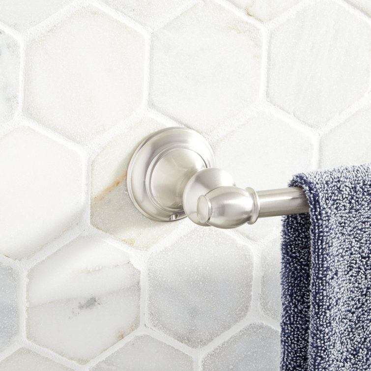 Beasley 24" Brushed Nickel Wall Mounted Single Bar Towel Rack