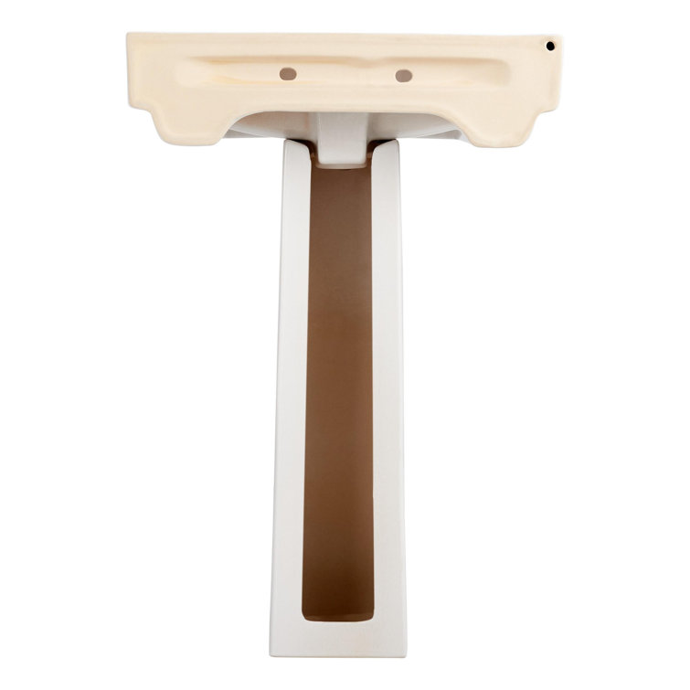 Pentero 23" White Fireclay Pedestal Bathroom Sink