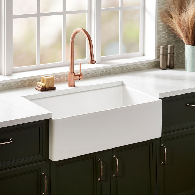 Rowena 36" White Fireclay Farmhouse Kitchen Sink