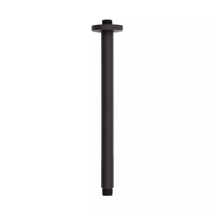 12" Matte Black Brass Ceiling-Mount Shower Arm