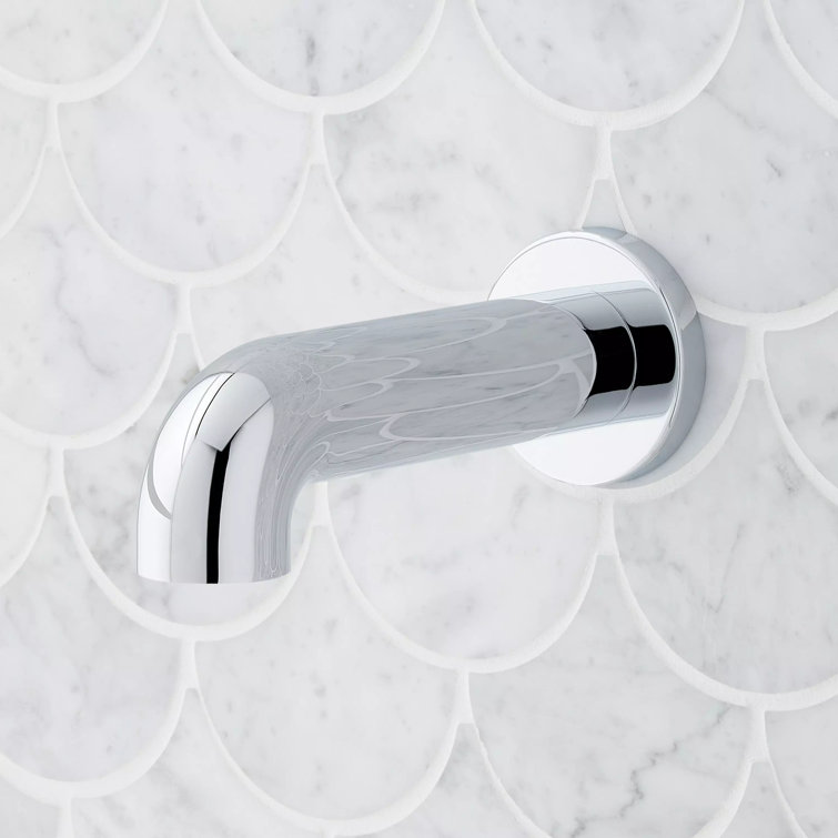Lexia 6-7/8" Chrome Wall Mounted Tub Spout