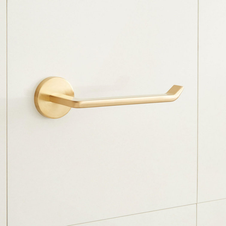 Brushed Gold Wall Mounted Round Toilet Paper Holder