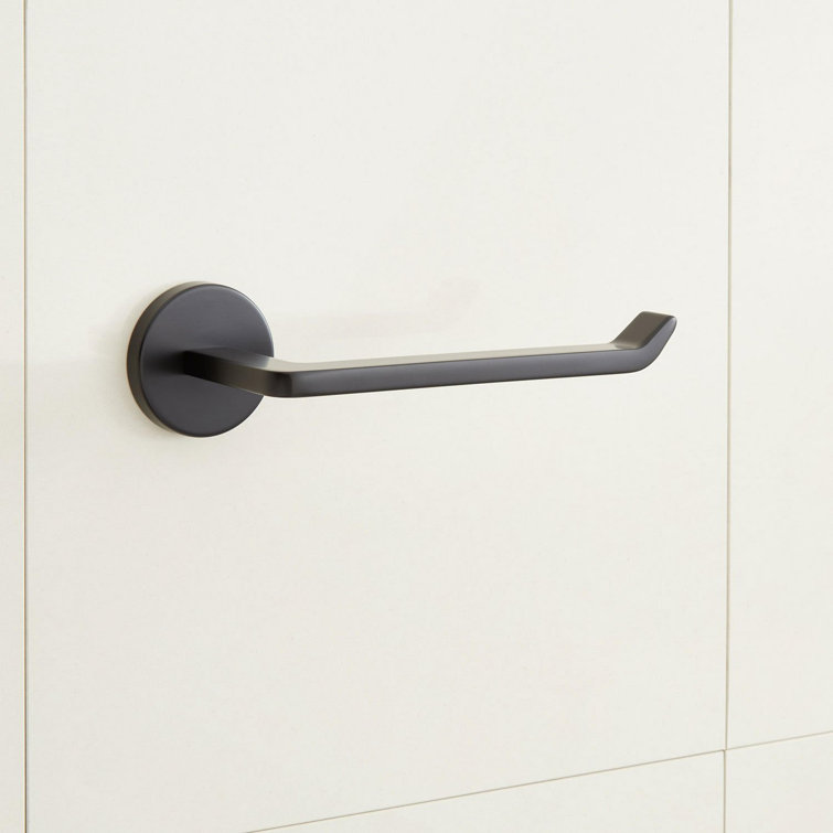 Matte Black Metal Wall Mounted Modern Toilet Paper Holder