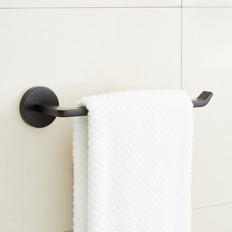 Drea Matte Black 11" Wall Mounted Towel Ring