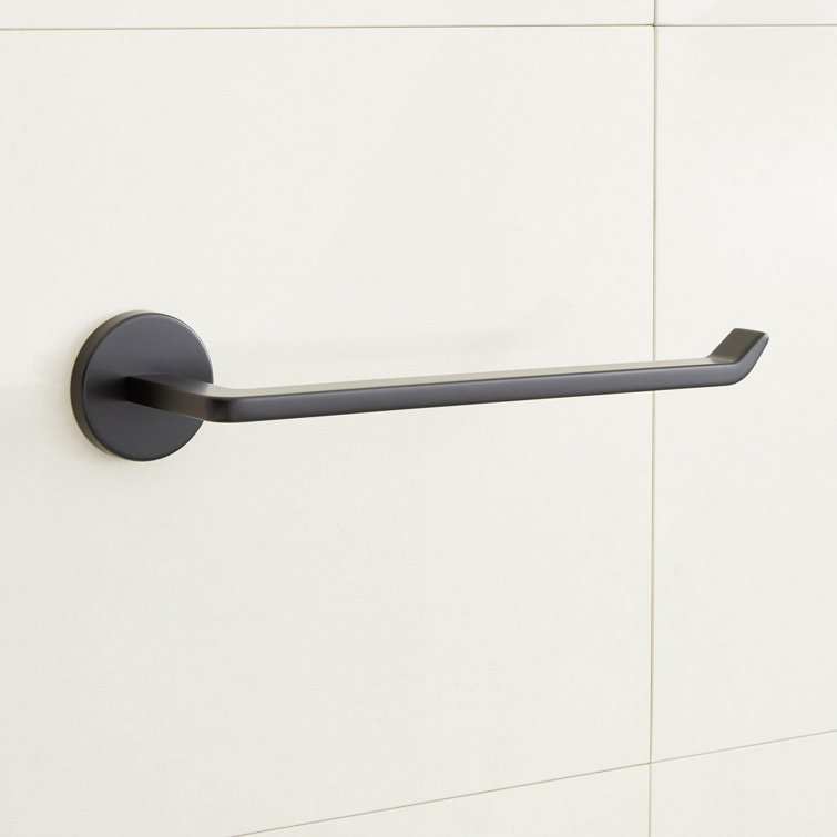 Drea Matte Black 11" Wall Mounted Towel Ring