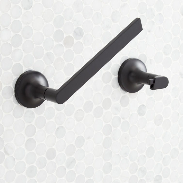 Matte Black Metal Wall Mounted Pivoting Toilet Paper Holder