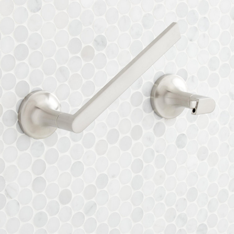 Brushed Nickel Wall Mounted Pivoting Toilet Paper Holder
