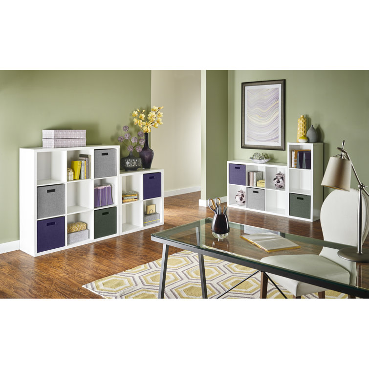White 44" Tall Decorative 3-Cube Storage Organizer