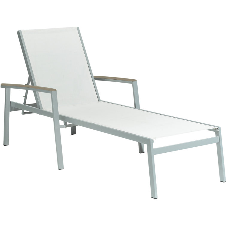 Set of 2 Flint and Cocoa Aluminum Chaise Lounges