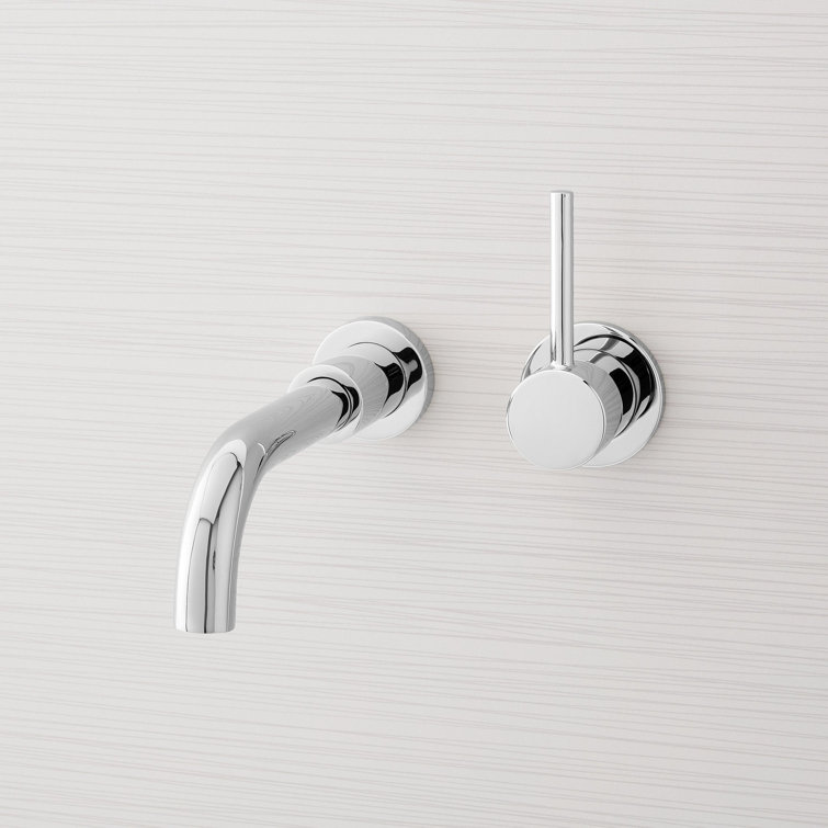 Chrome Wall Mounted Modern Bathroom Sink Faucet
