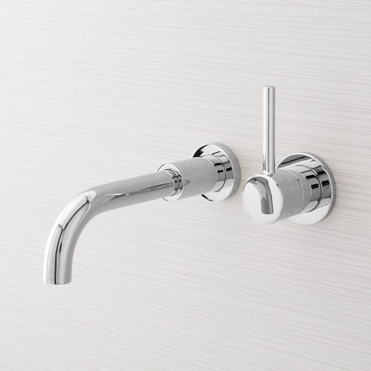 Chrome Wall Mounted Modern Bathroom Sink Faucet