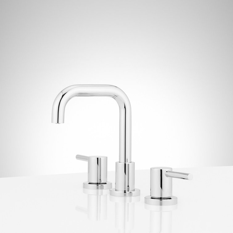 Lexia Chrome Modern Widespread Bathroom Faucet with Lever Handles