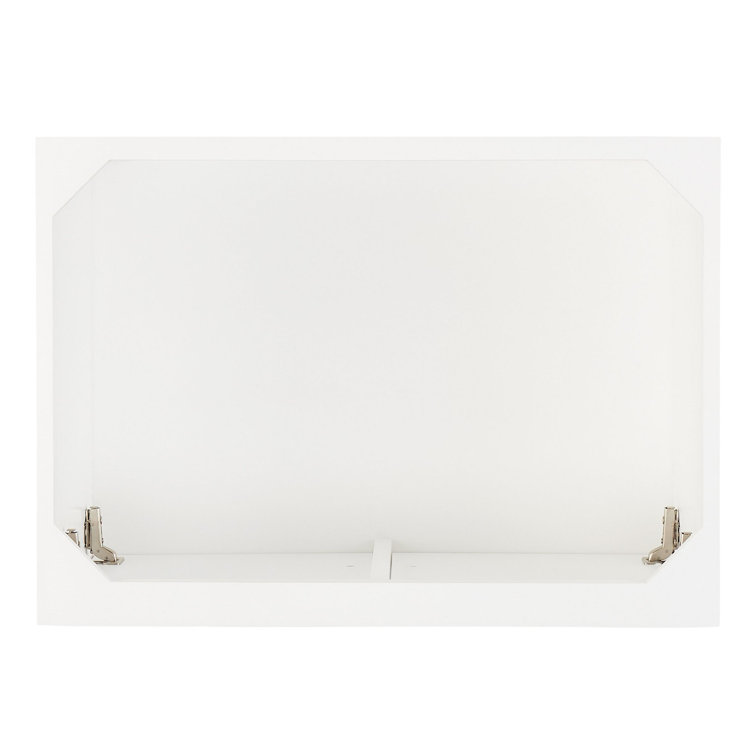White Mahogany Single Bathroom Vanity with Carrara Marble Top