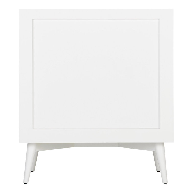 White Mahogany Single Bathroom Vanity with Carrara Marble Top