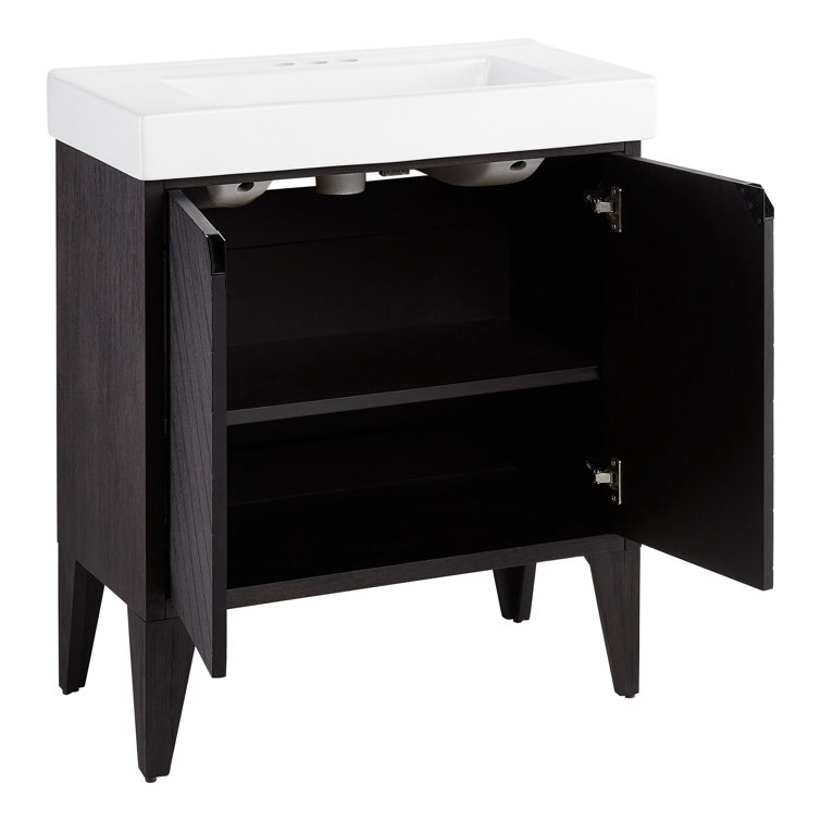 30'' Charcoal Fircrest Single Bathroom Vanity with Integral Sink