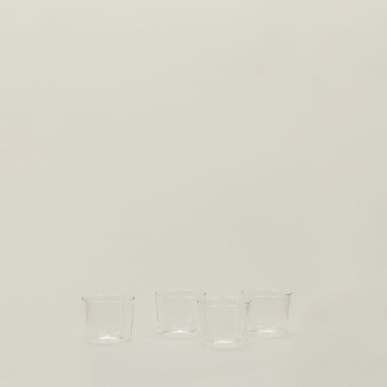 Clear Borosilicate Glass Small Tumbler Set, 6 oz Capacity