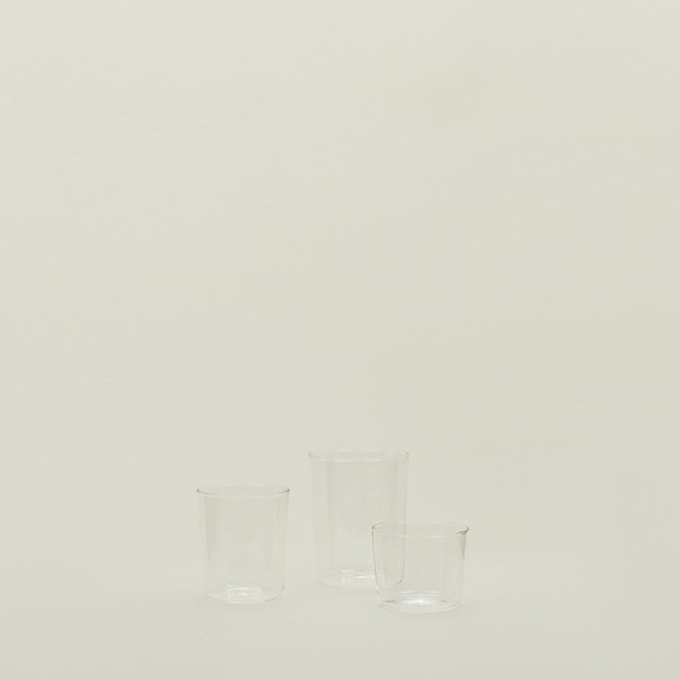 Clear Borosilicate Glass Small Tumbler Set, 6 oz Capacity