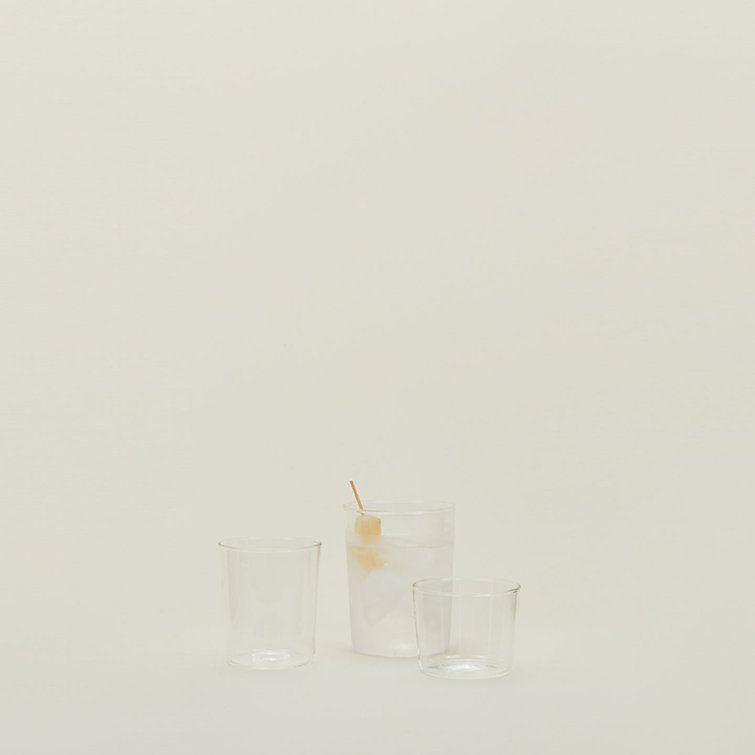 Clear Borosilicate Glass Small Tumbler Set, 6 oz Capacity