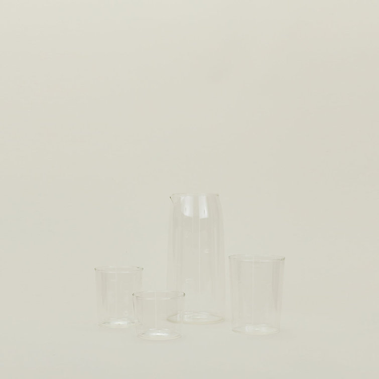 Clear Borosilicate Glass Small Tumbler Set, 6 oz Capacity