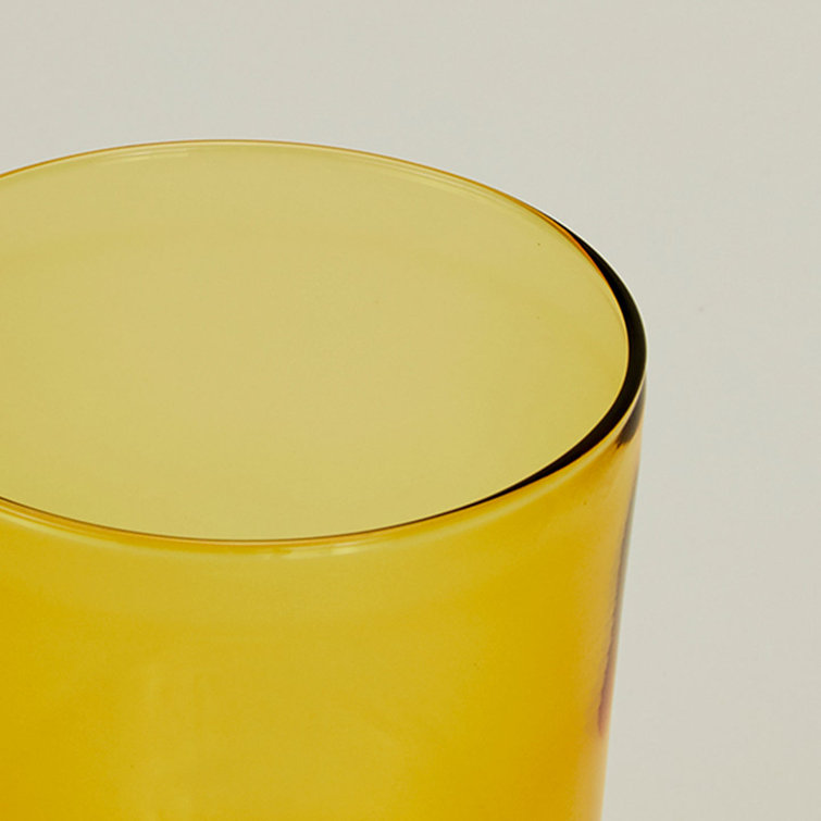 Amber Medium Glass Drinking Tumblers - Set of 4