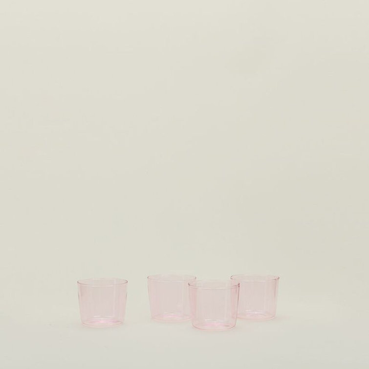 Blush Borosilicate Glassware Set of 4 - Small