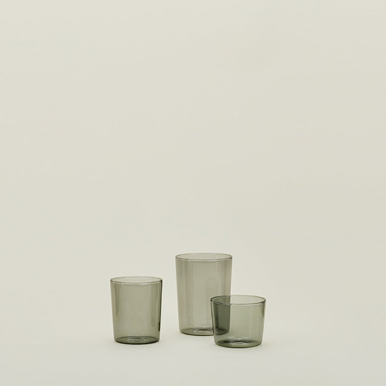 Small Smoke Borosilicate Glass Tumbler Set