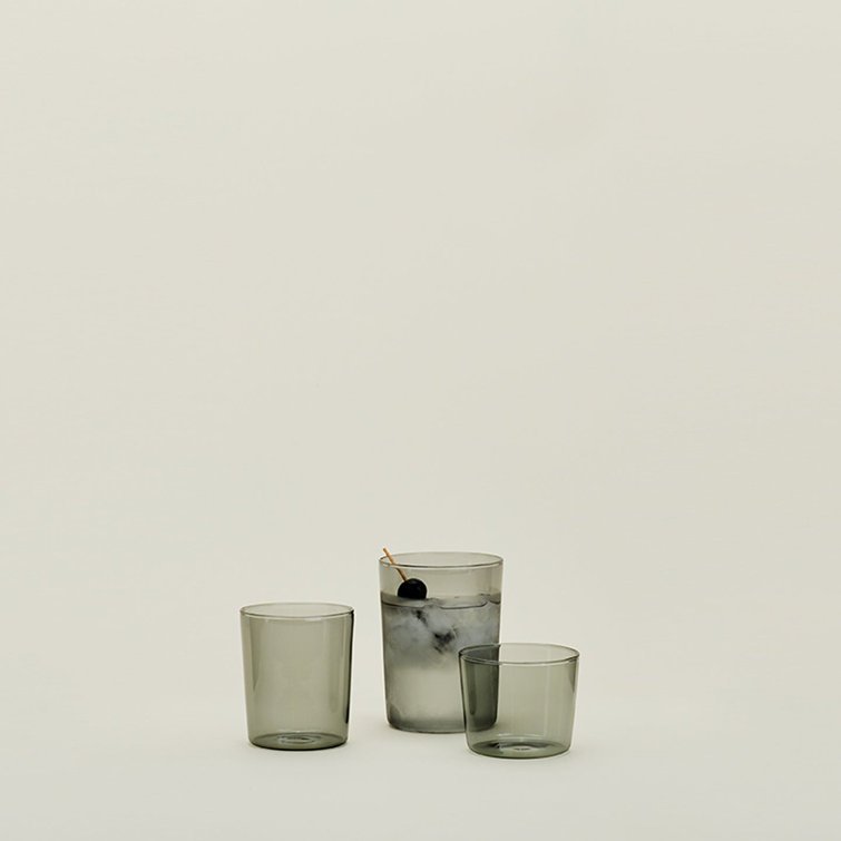 Small Smoke Borosilicate Glass Tumbler Set