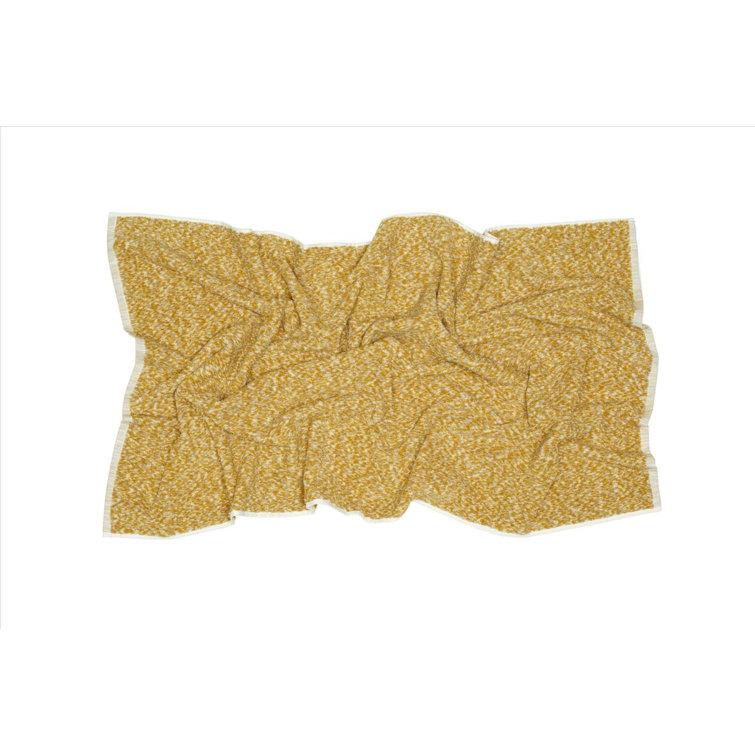 Mustard and Bronze Cotton Bath Washcloth