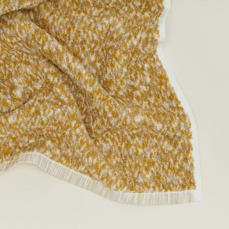 Mustard and Bronze Cotton Bath Washcloth