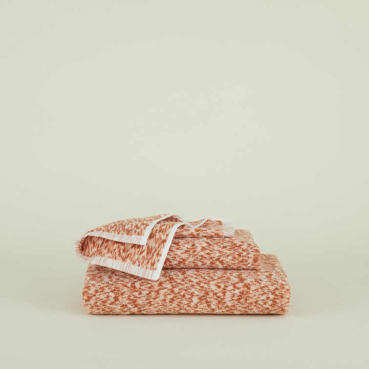 Blush and Terracotta Cotton Bath Towel Set