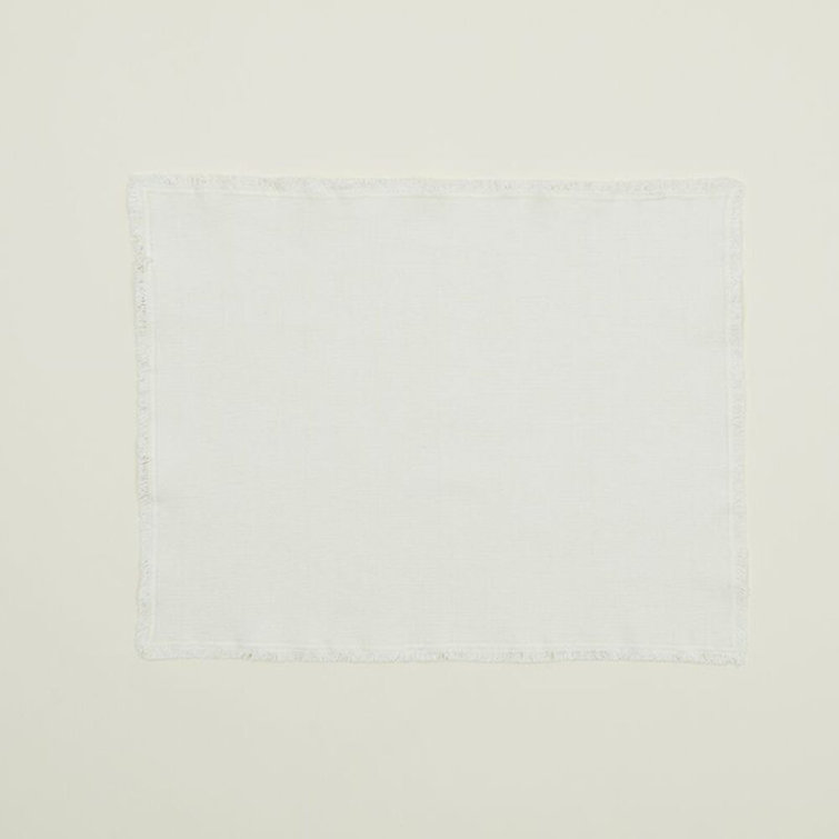 Ivory Cotton Fringed Placemats Set of 4