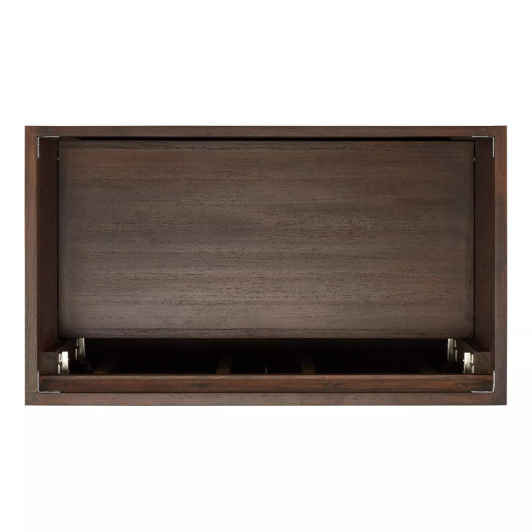 Aliso 36" Java Teak Vanity with Carrara Marble Top