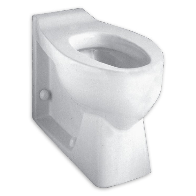 Huron White Elongated Commercial Toilet Bowl with Integral Seat