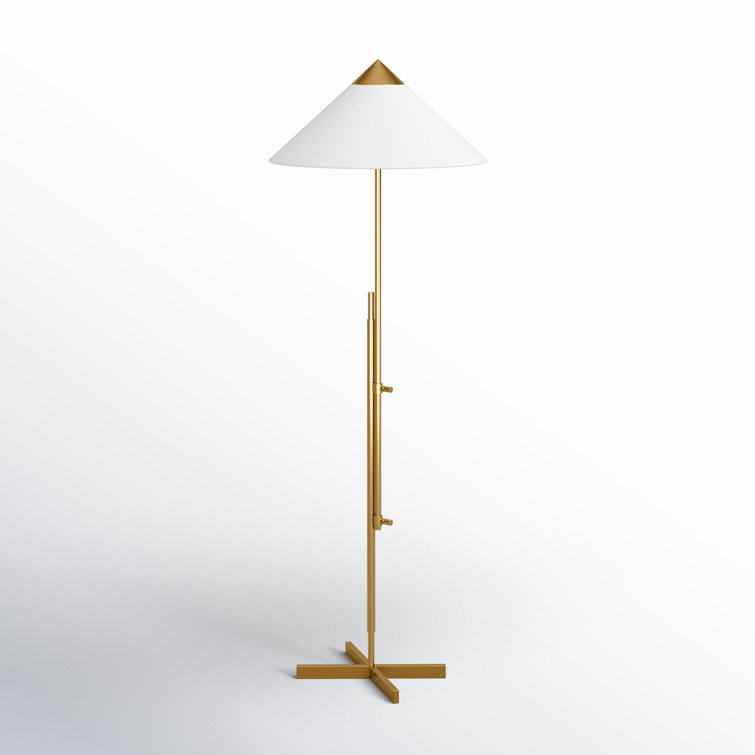 Franklin Adjustable Pharmacy Floor Lamp in Burnished Brass