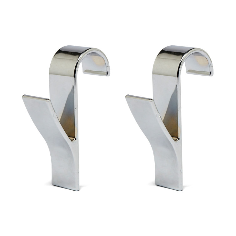 Chrome Over-the-Door Rust Resistant Hanging Hooks