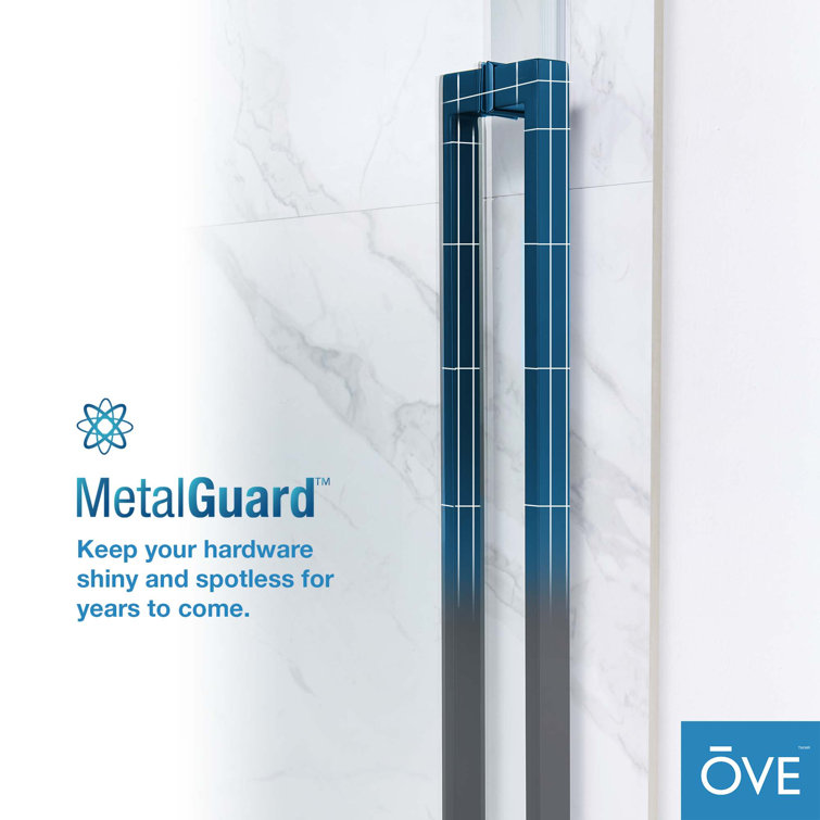 Bel Matte Black Frameless Sliding Shower Door with Clear Glass Panels